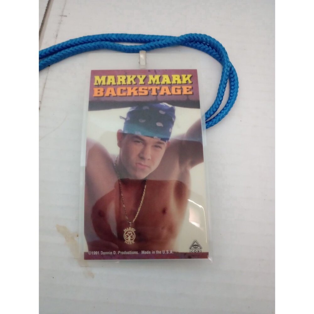 Marky Mark 1991 VIP Backstage Pass With Lanyard Retro Collectible Memorabilia